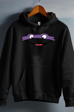 ninja turtles violet - Sweat capuche Homme-BLANC