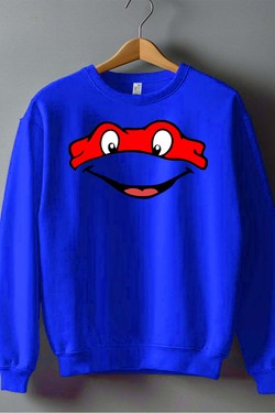 ninja turtles rouge - Sweat Col Rond Homme-NOIR