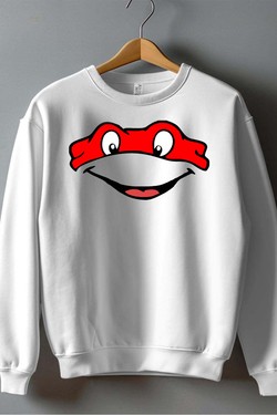 ninja turtles rouge - Sweat Col Rond Homme-NOIR