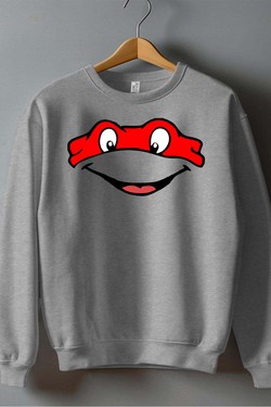 ninja turtles rouge - Sweat Col Rond Homme-NOIR