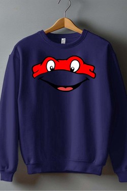 ninja turtles rouge - Sweat Col Rond Homme-NOIR