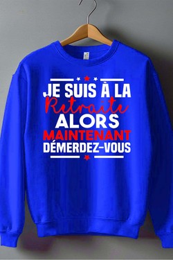 Retraite Démerdez - Sweat Col Rond Homme-MARINE