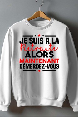 Retraite Démerdez - Sweat Col Rond Homme-MARINE