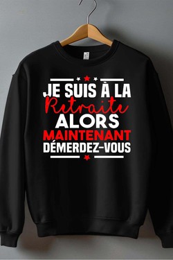 Retraite Démerdez - Sweat Col Rond Homme-MARINE