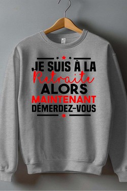 Retraite Démerdez - Sweat Col Rond Homme-MARINE