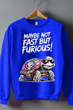 Tortue Fast furious - Sweat Col Rond Homme-BLEU ROI