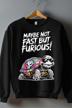 Tortue Fast furious - Sweat Col Rond Homme-BLEU ROI
