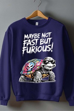 Tortue Fast furious - Sweat Col Rond Homme-BLEU ROI