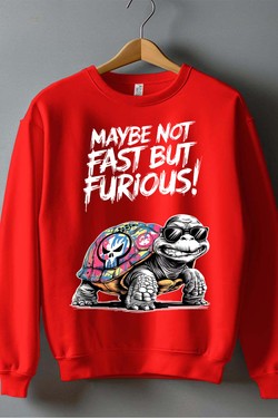 Tortue Fast furious - Sweat Col Rond Homme-BLEU ROI