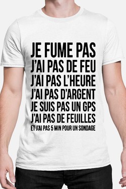 fume pas de feu - Tshirt Homme-NOIR