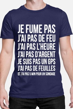 fume pas de feu - Tshirt Homme-NOIR