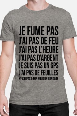 fume pas de feu - Tshirt Homme-NOIR