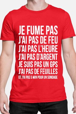 fume pas de feu - Tshirt Homme-NOIR