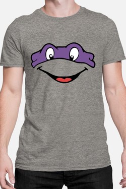 ninja turtles violet - Tshirt Homme-BLANC