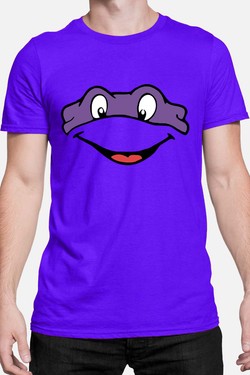 ninja turtles violet - Tshirt Homme-BLANC