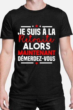 Retraite Démerdez - Tshirt Homme-NOIR