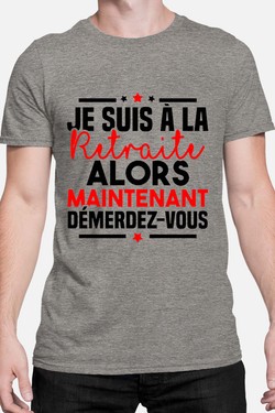 Retraite Démerdez - Tshirt Homme-NOIR