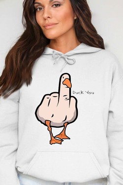 duck Canard Insolent - Sweat Capuche Femme-ROUGE