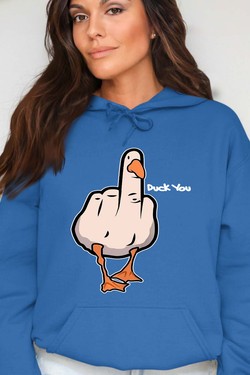 duck Canard Insolent - Sweat Capuche Femme-ROUGE
