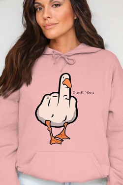 duck Canard Insolent - Sweat Capuche Femme-ROUGE