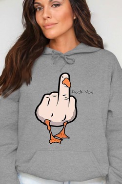 duck Canard Insolent - Sweat Capuche Femme-ROUGE