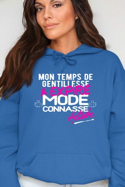 Gentillesse Terminée - Sweat Capuche Femme-BLANC
