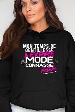 Gentillesse Terminée - Sweat Capuche Femme-BLANC