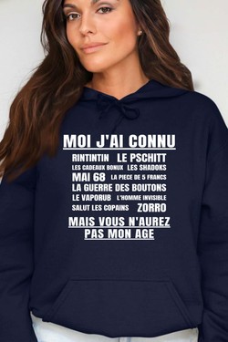 Génération Vintage - Sweat Capuche Femme-BORDEAUX