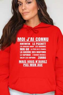 Génération Vintage - Sweat Capuche Femme-BORDEAUX