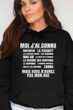 Génération Vintage - Sweat Capuche Femme-BORDEAUX