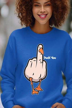 duck Canard Insolent - Sweat Col Rond Femme-NOIR