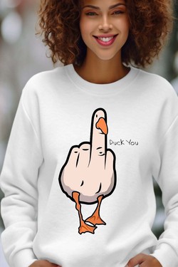 duck Canard Insolent - Sweat Col Rond Femme-NOIR