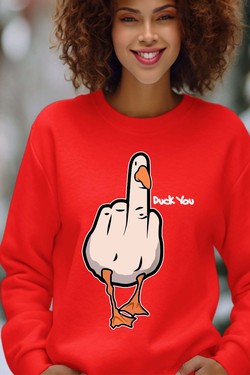 duck Canard Insolent - Sweat Col Rond Femme-NOIR