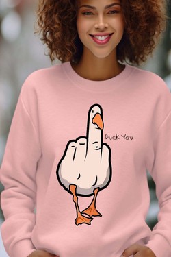 duck Canard Insolent - Sweat Col Rond Femme-NOIR