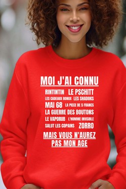 Génération Vintage - Sweat Col Rond Femme-ROSE