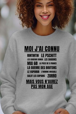 Génération Vintage - Sweat Col Rond Femme-ROSE