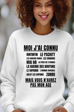 Génération Vintage - Sweat Col Rond Femme-ROSE