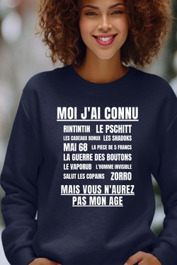 Génération Vintage - Sweat Col Rond Femme-ROSE