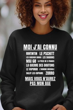 Génération Vintage - Sweat Col Rond Femme-ROSE