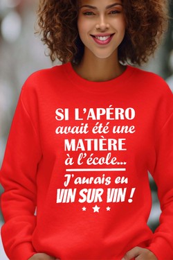 Passion Apéro - Sweat Col Rond Femme-BLEU ROI
