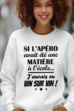 Passion Apéro - Sweat Col Rond Femme-BLEU ROI