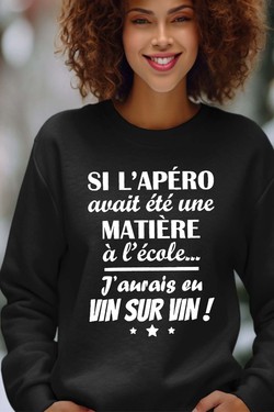 Passion Apéro - Sweat Col Rond Femme-BLEU ROI