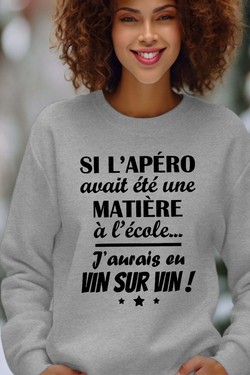 Passion Apéro - Sweat Col Rond Femme-BLEU ROI