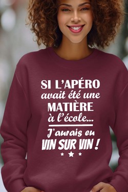 Passion Apéro - Sweat Col Rond Femme-BLEU ROI
