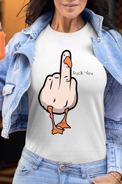 duck Canard Insolent - Tshirt Femme-BLANC
