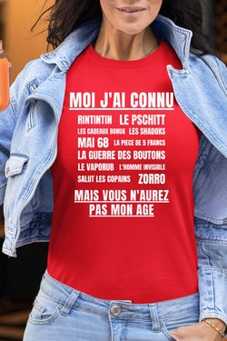 Génération Vintage - Tshirt Femme-ROUGE