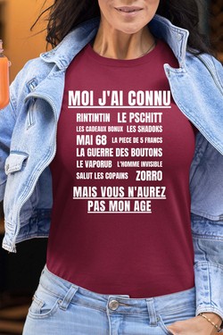 Génération Vintage - Tshirt Femme-ROUGE