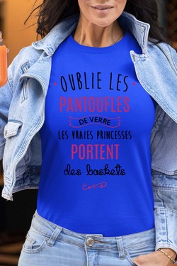 Pantoufles Princesse - Tshirt Femme-GRIS