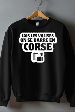 Direction la Corse - Sweat Col Rond Homme-MARINE