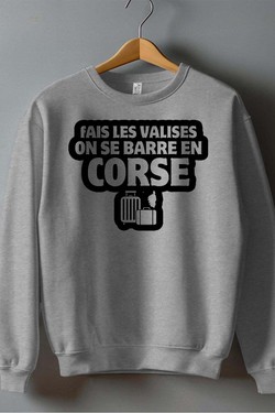 Direction la Corse - Sweat Col Rond Homme-MARINE